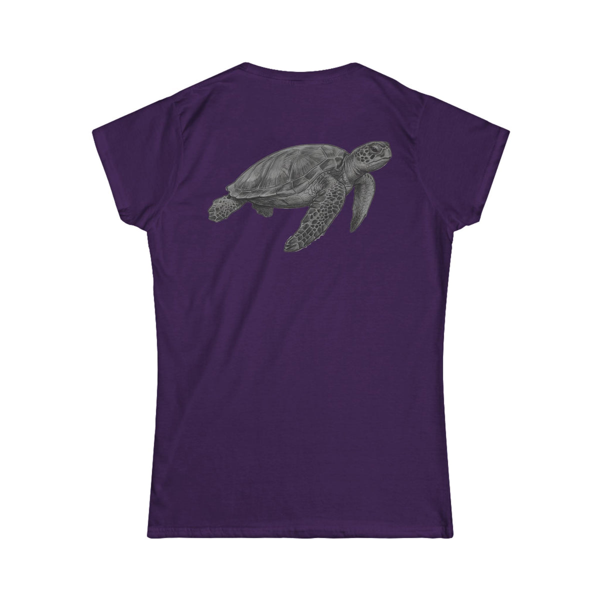 "Pencil Sketch Art Sea Turtle" Women's Tee