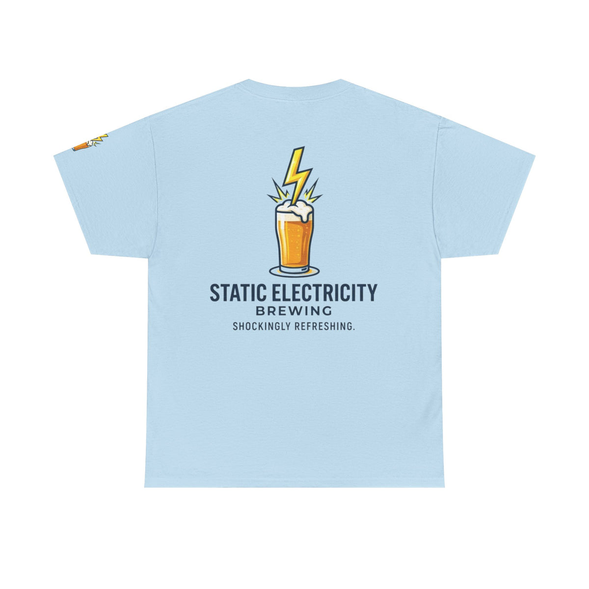 Color: Light Blue | Static Electricity Brewing Premium Graphic Tee