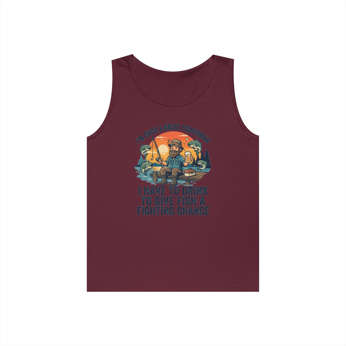 "Drink to Give Fish a Fighting Chance" Tank Top