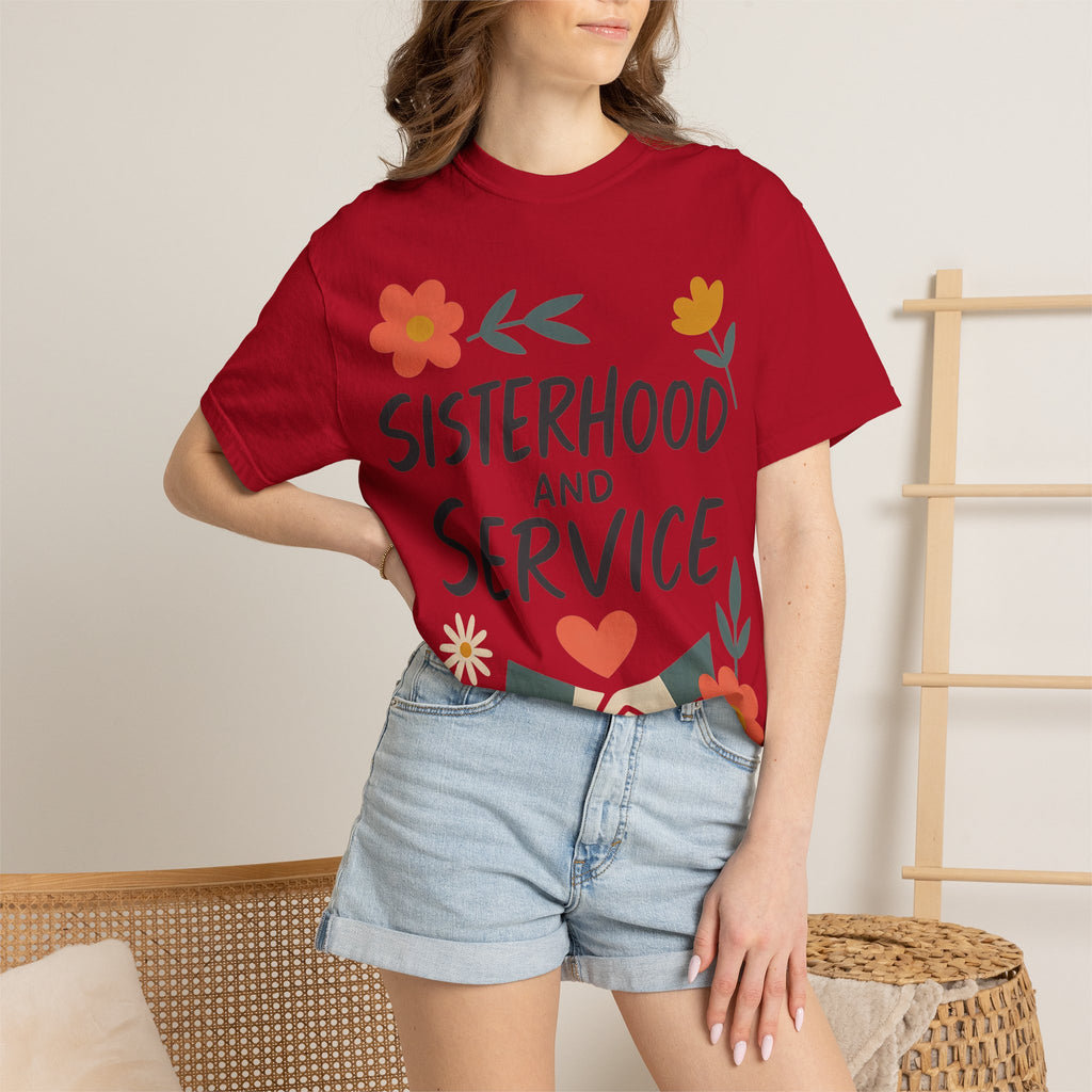 "Sisterhood and Service" Unisex Garment-Dyed T-shirt