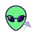 "Drunk Alien" Sticker