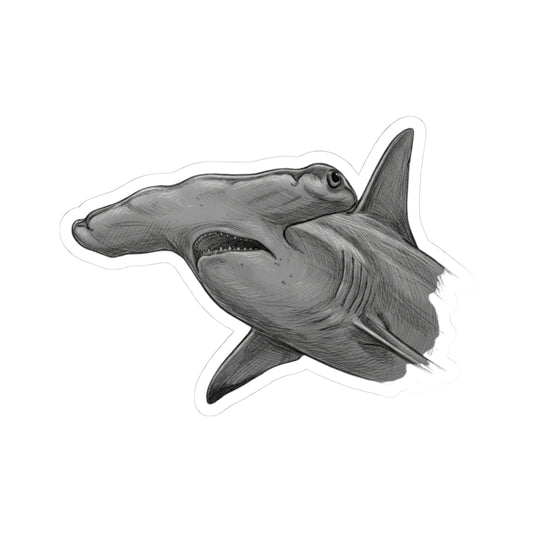 "Pencil Sketch Art Hammerhead Shark" Sticker