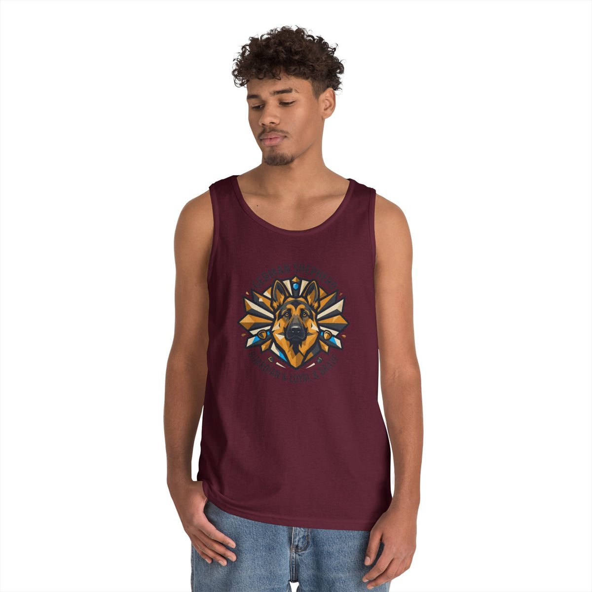 "German Shepherd Guardian Loyal Brave" Tank Top