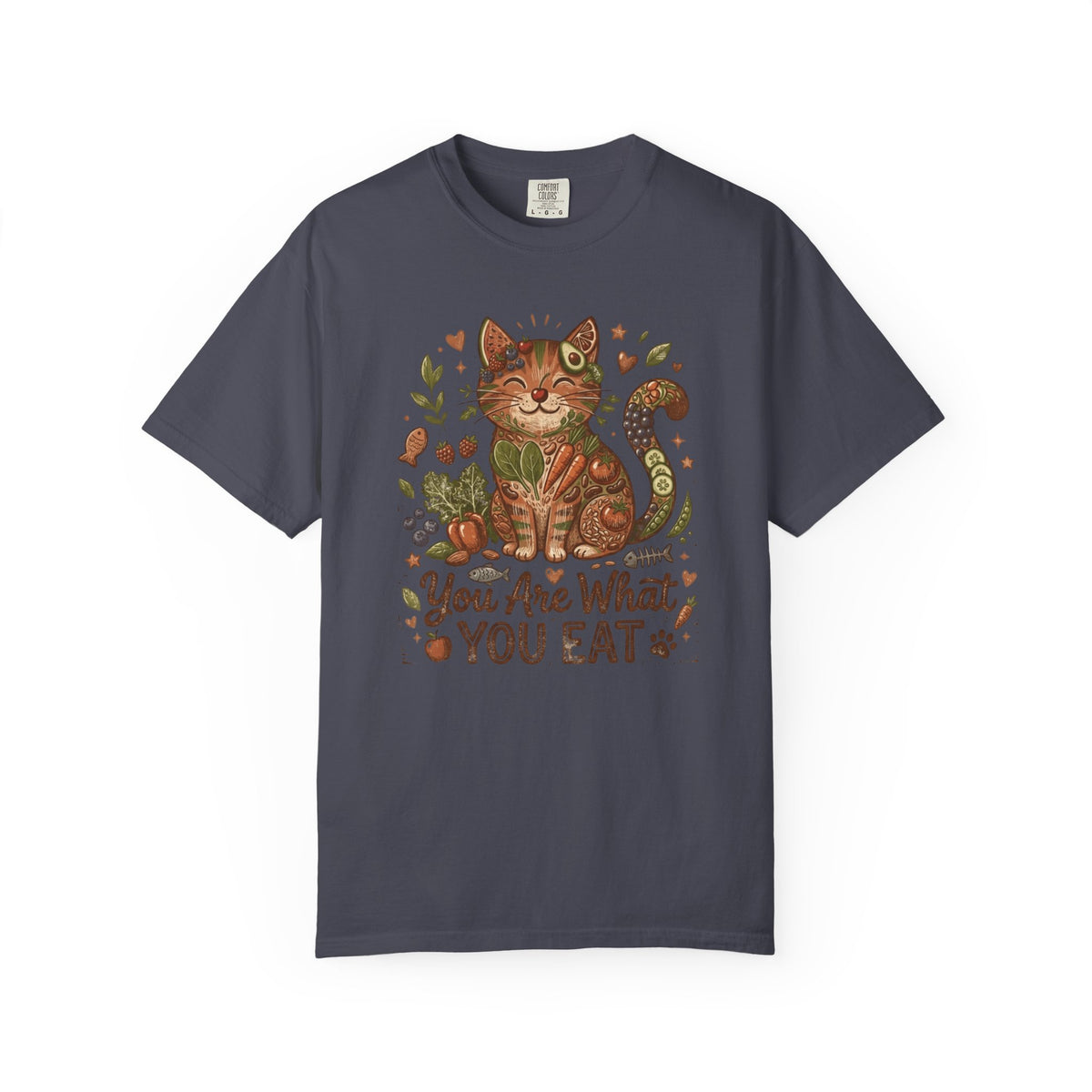 Color: Navy | You Are What You Eat - Cat 3 Unisex Garment-Dyed T-shirt