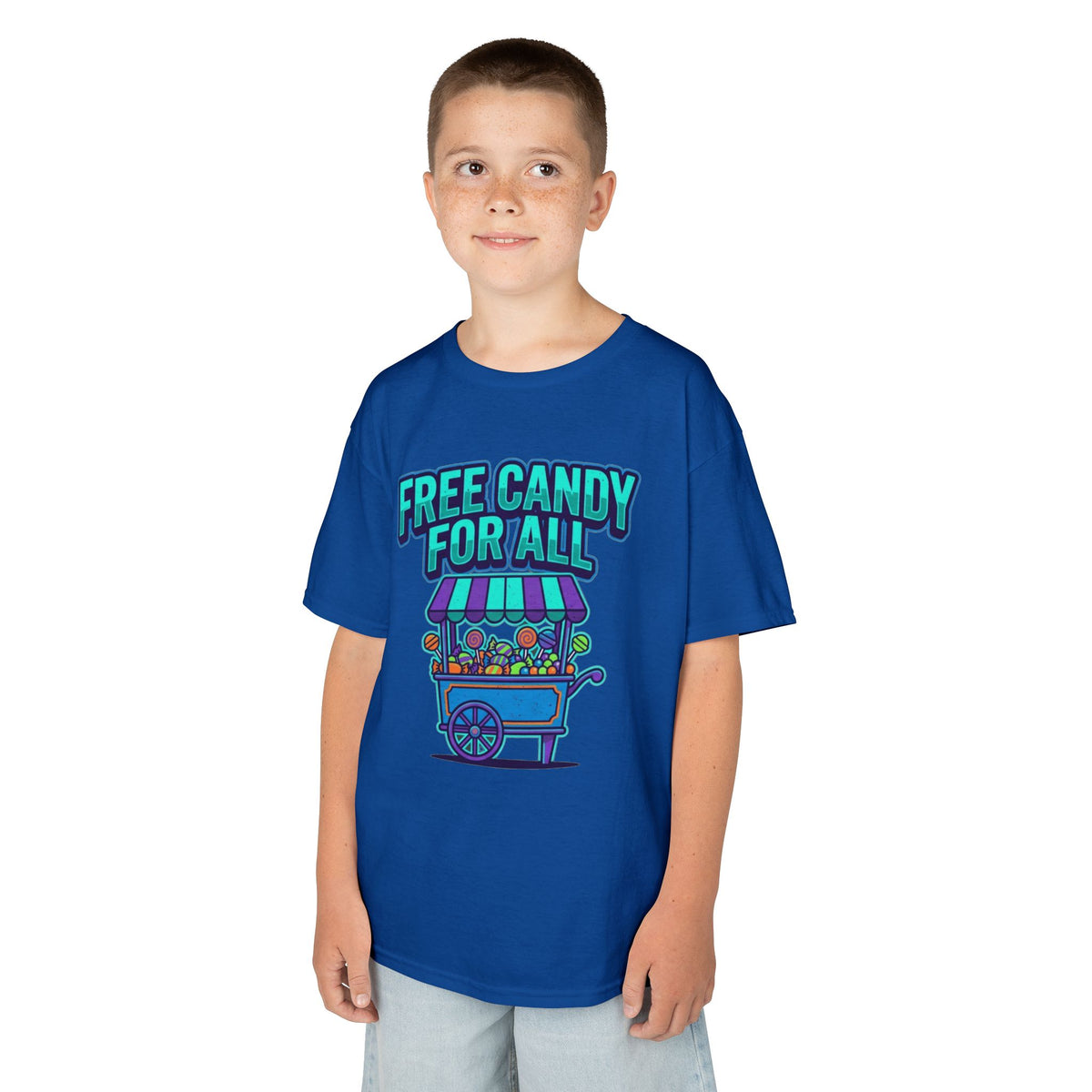 Color: Royal | Free Candy For All Kids Tee