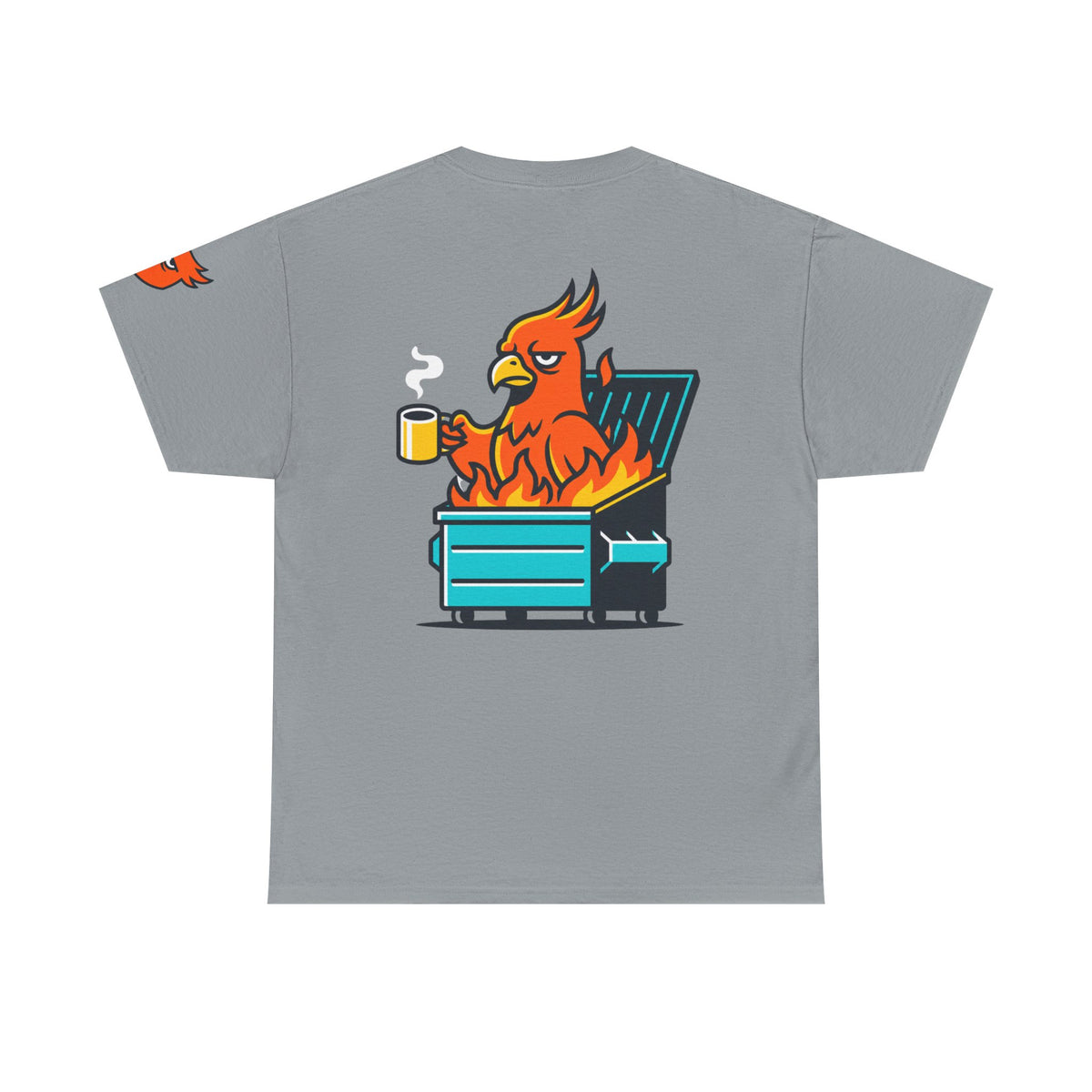 Color: Gravel | Dumpster Fire Premium Graphic Tee