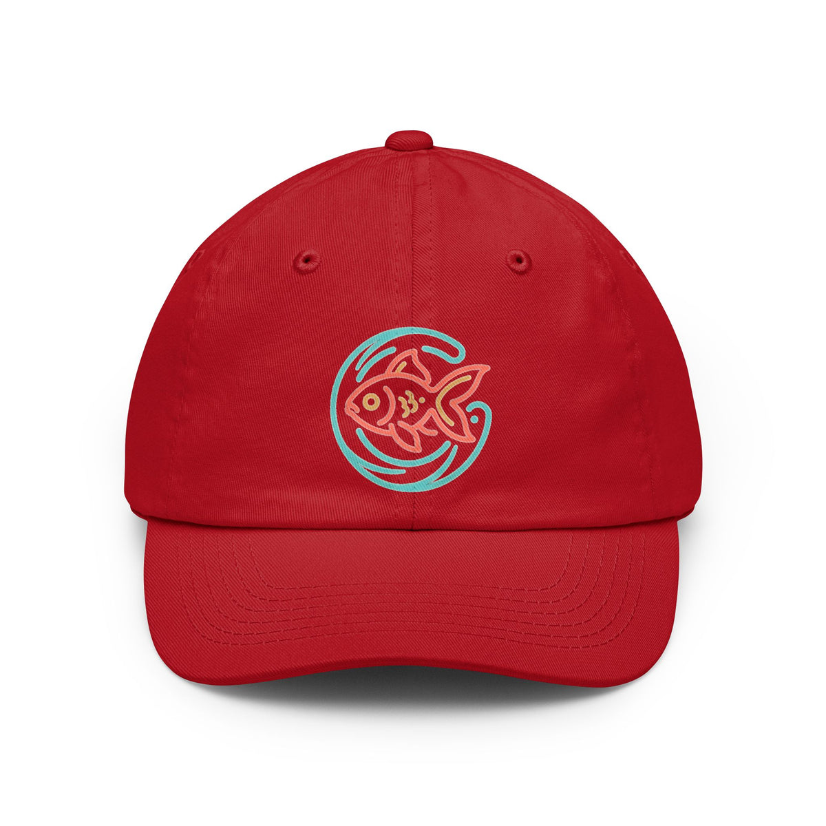 Color: Red | Go Fish Dad Hat — Graphic
