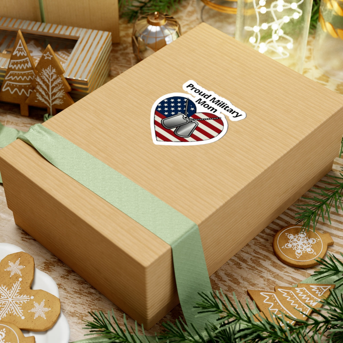 "Proud Military Mom" Sticker — Main