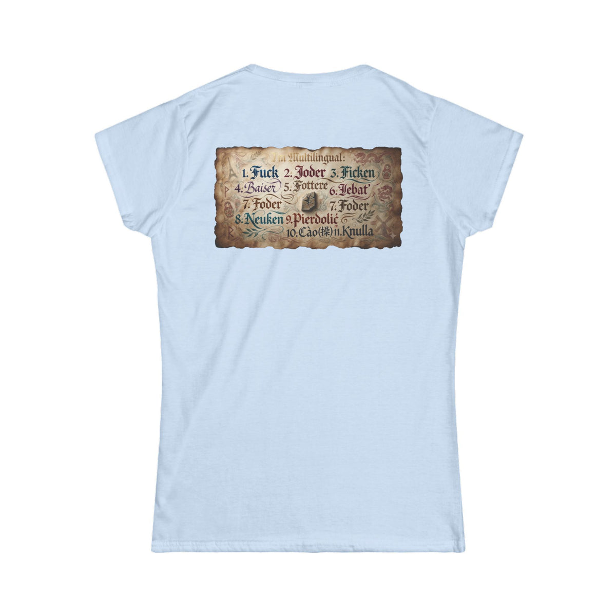 Color: Light Blue | Multilingual Women's Tee