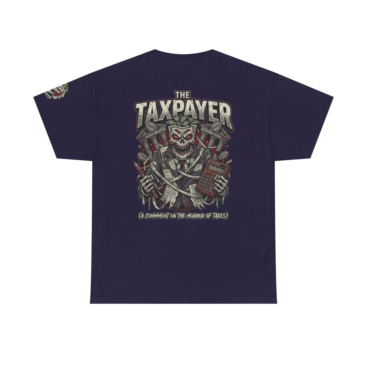 Color: Blackberry | Horror of Taxes Premium Graphic Tee