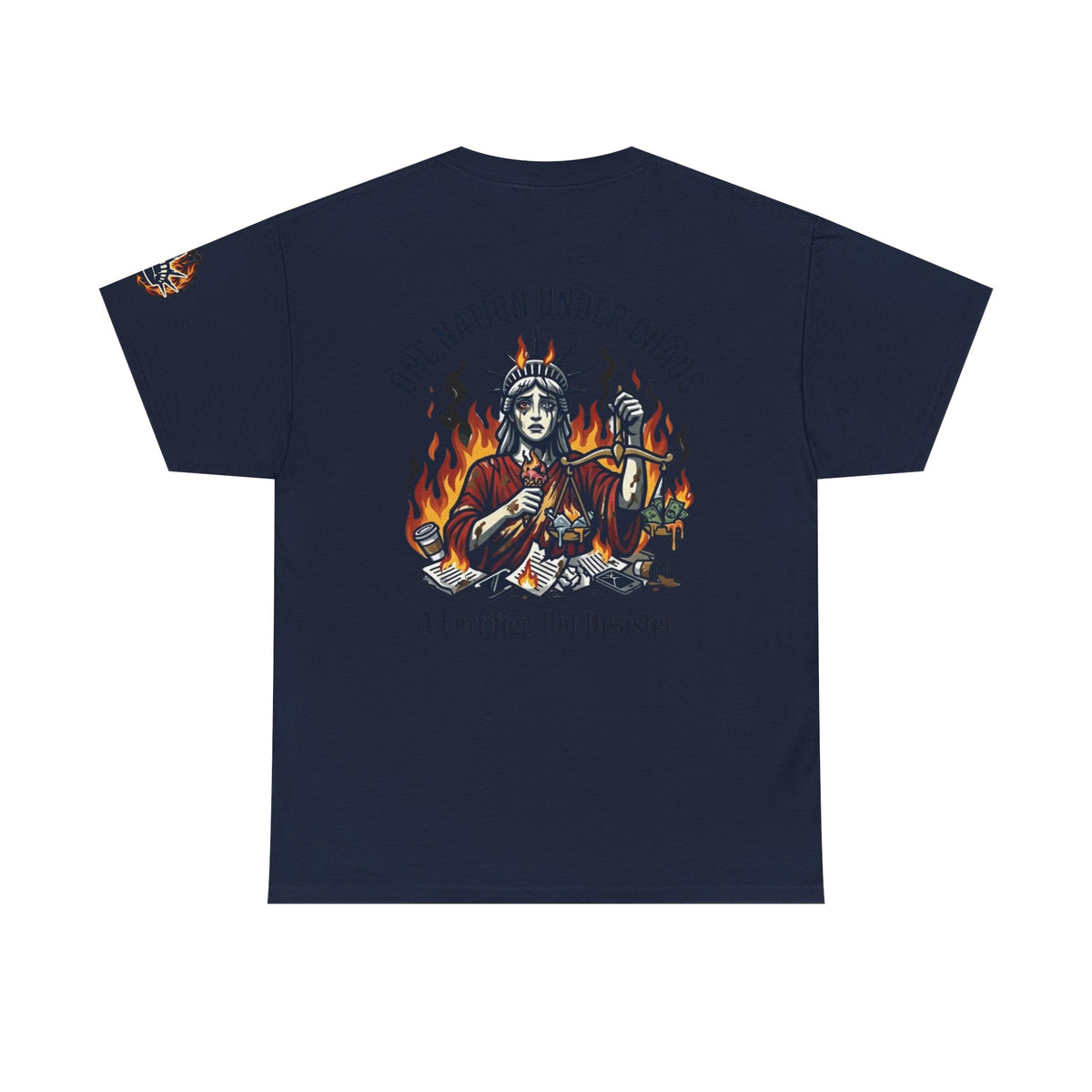 Color: Navy | One Nation Under Chaos Premium Graphic Tee