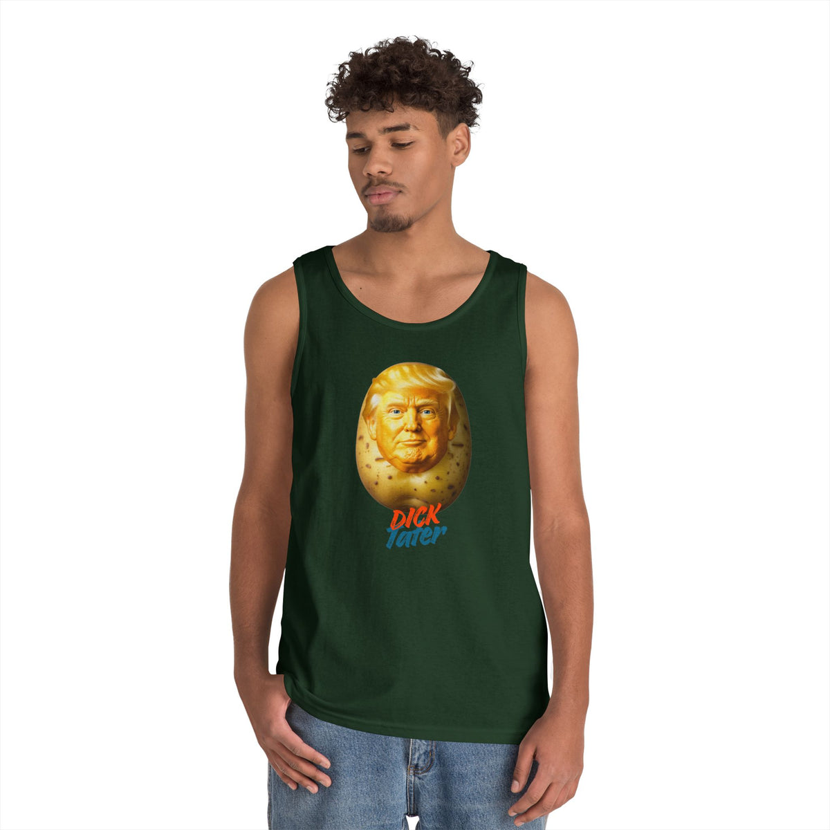 Color: Forest Green | Dick Tater Tank Top