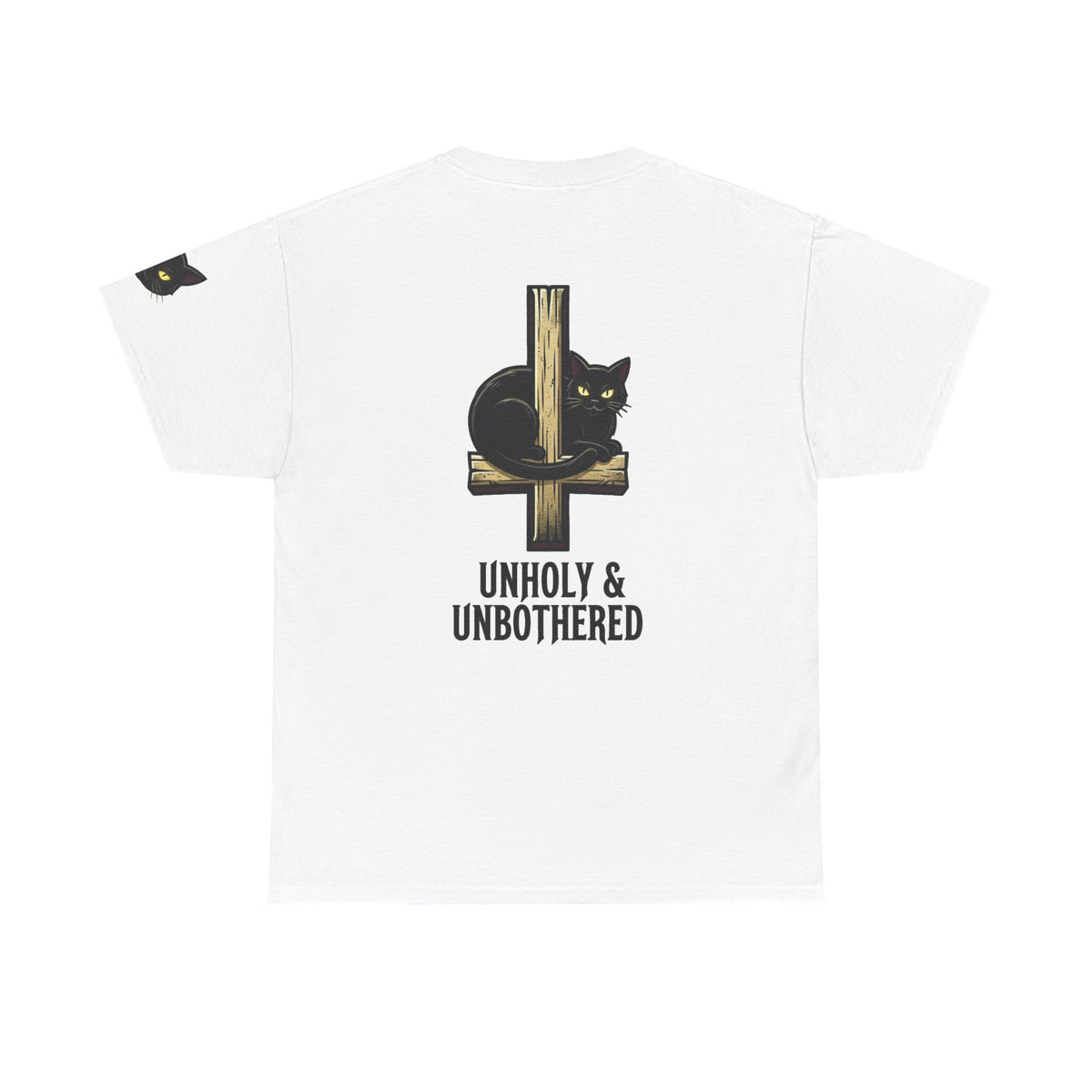 Color: White | Unholy and Unbothered Premium Graphic Tee