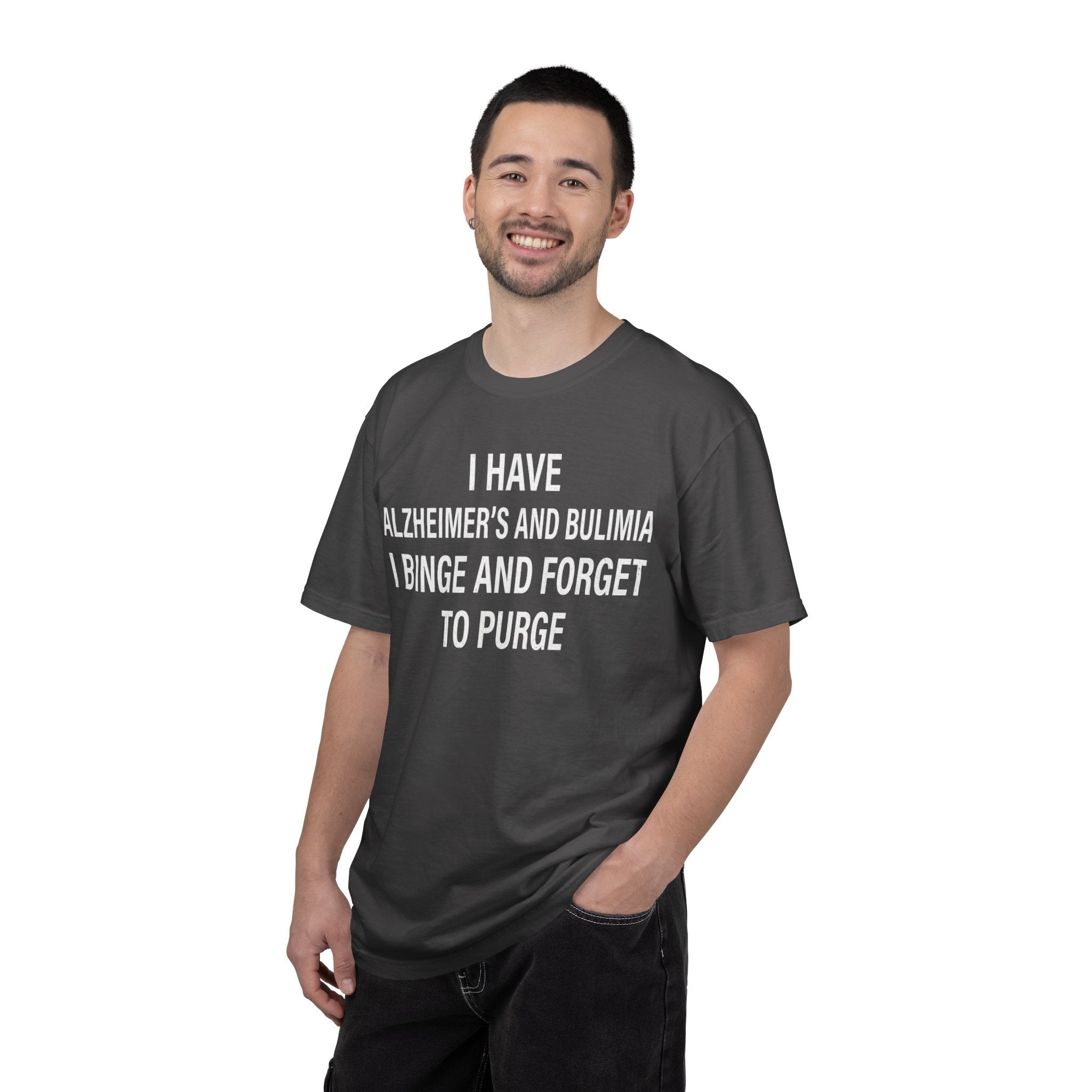 "Binge But Forget to Purge" Unisex Garment-Dyed Tee