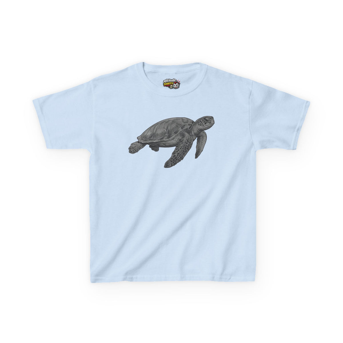 "Pencil Sketch Art Sea Turtle" Kids Tee