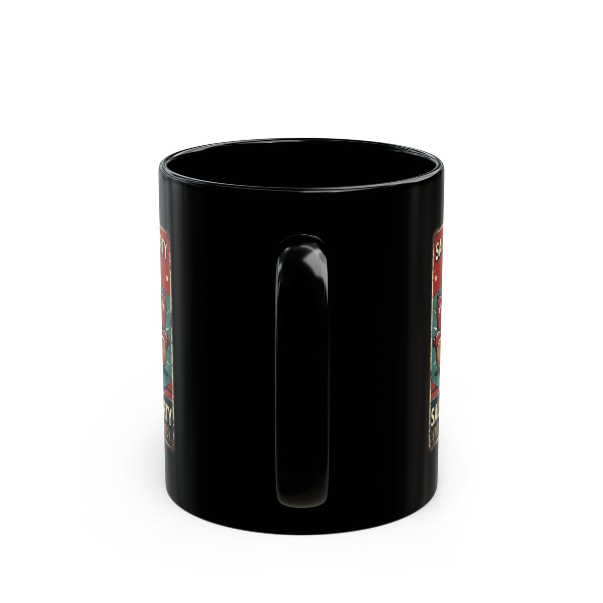 "Sausage Party" Black Ceramic Mug