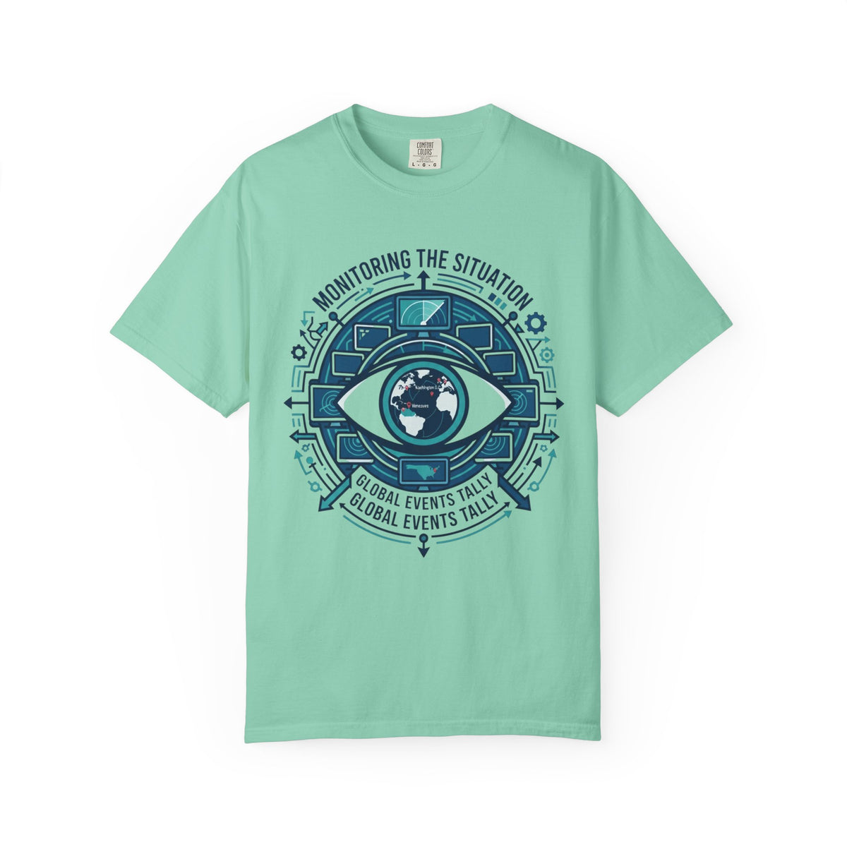 Color: Island Reef | Monitoring the Situation Unisex Garment-Dyed Tee