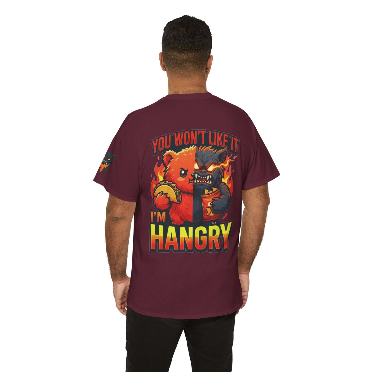 Color: Maroon | You Won't Like It I'm Hangry Premium Graphic Tee