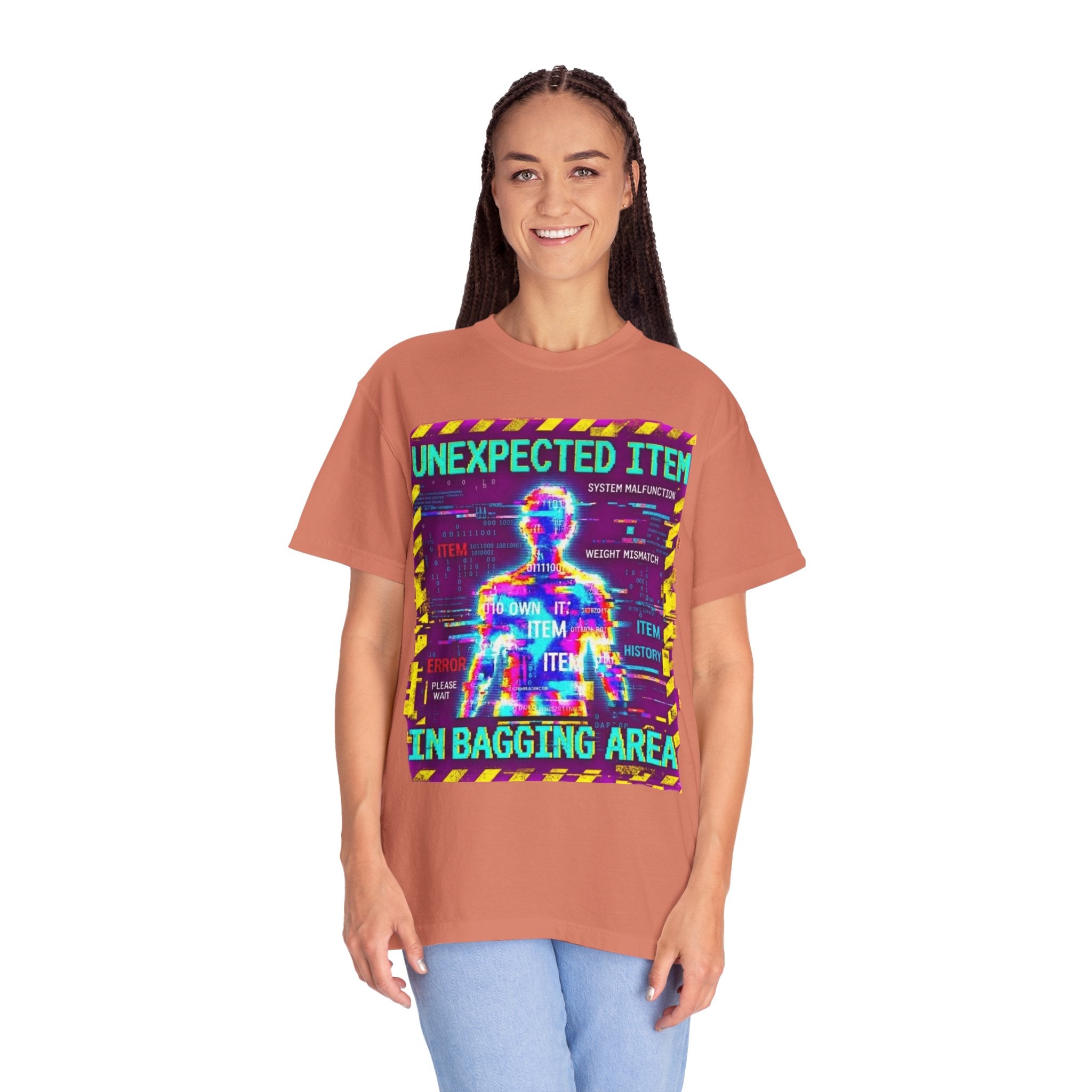 "Unexpected Item In Bagging Area" Unisex Garment-Dyed Tee
