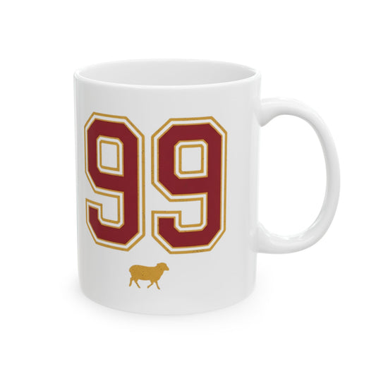"Good Book Series 99 Unrepentant Sinner" White Ceramic Mug — Graphic