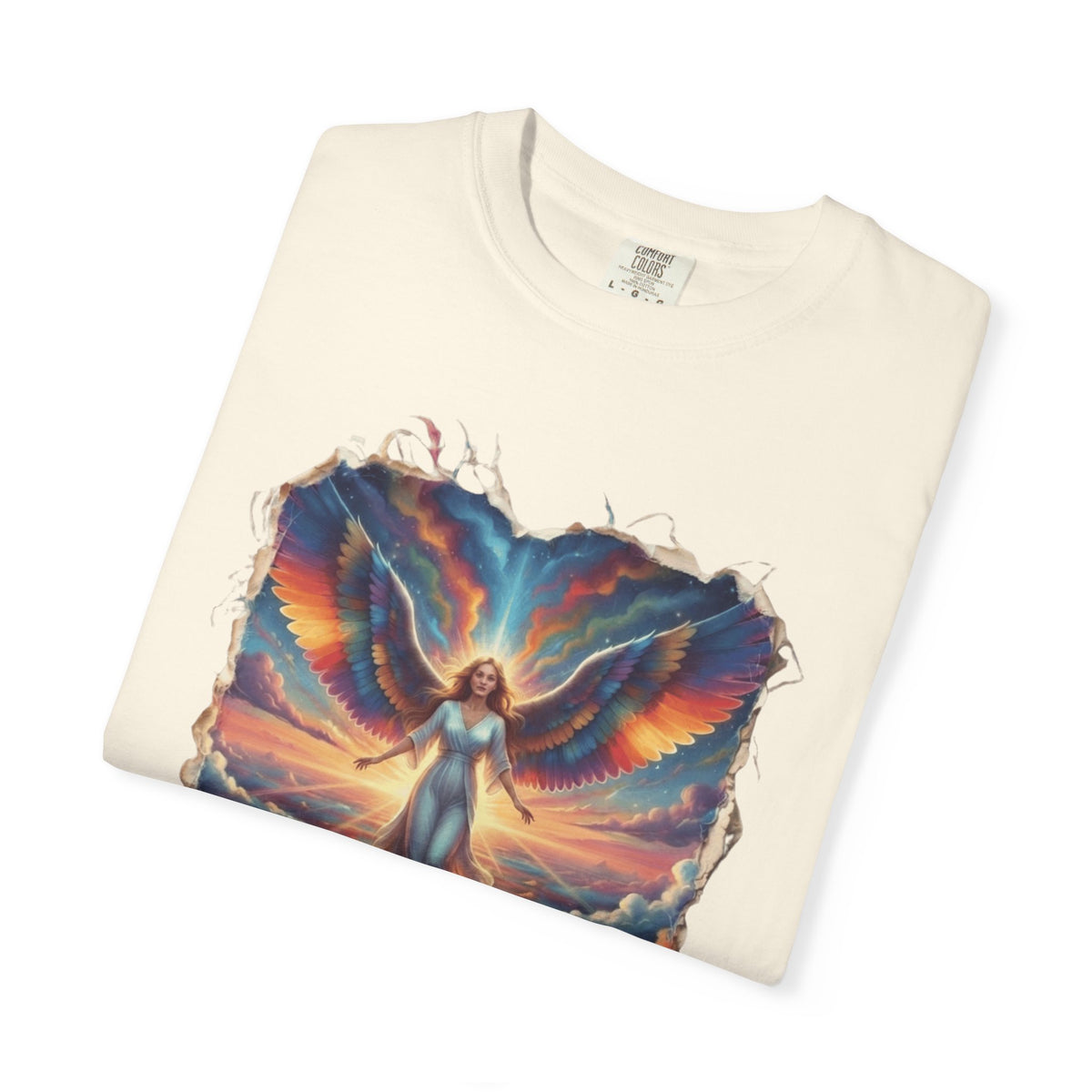"Rainbow Angel" Unisex Garment-Dyed Tee