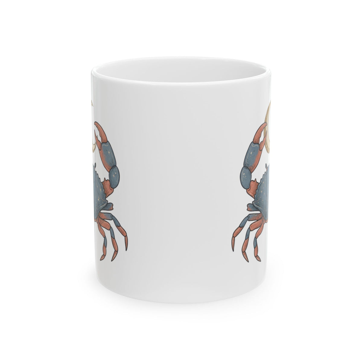 "Cancer The Moon Child Crab" White Ceramic Mug — Graphic