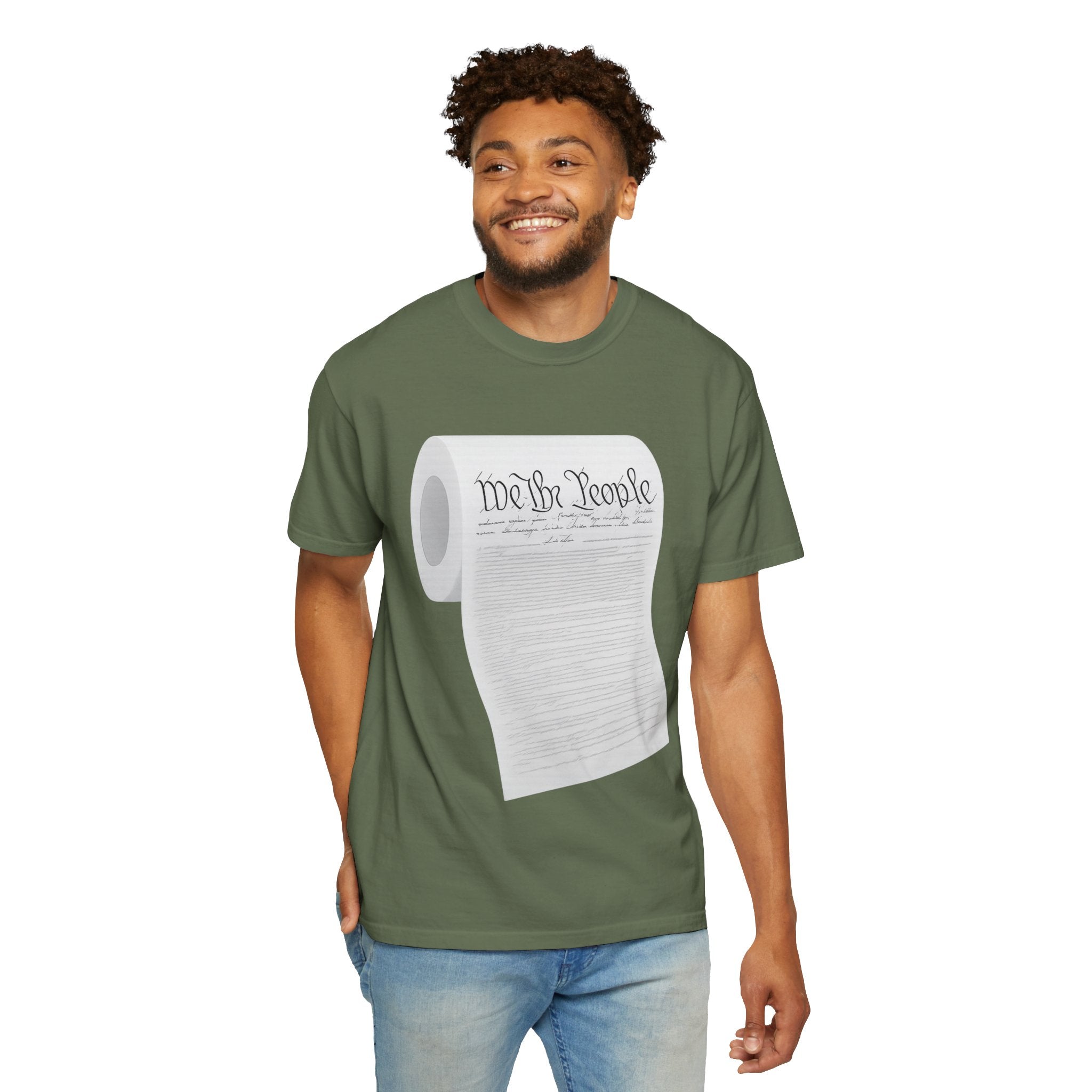 "Toilet Paper Constitution"  Unisex Garment-Dyed T-shirt