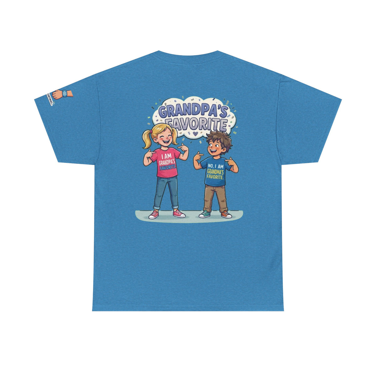 Color: Heather Sapphire | Grandpa's Favorite Premium Graphic Tee