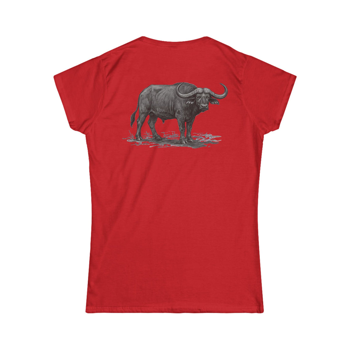 "Pencil Sketch Art Cape Buffalo" Women's Tee
