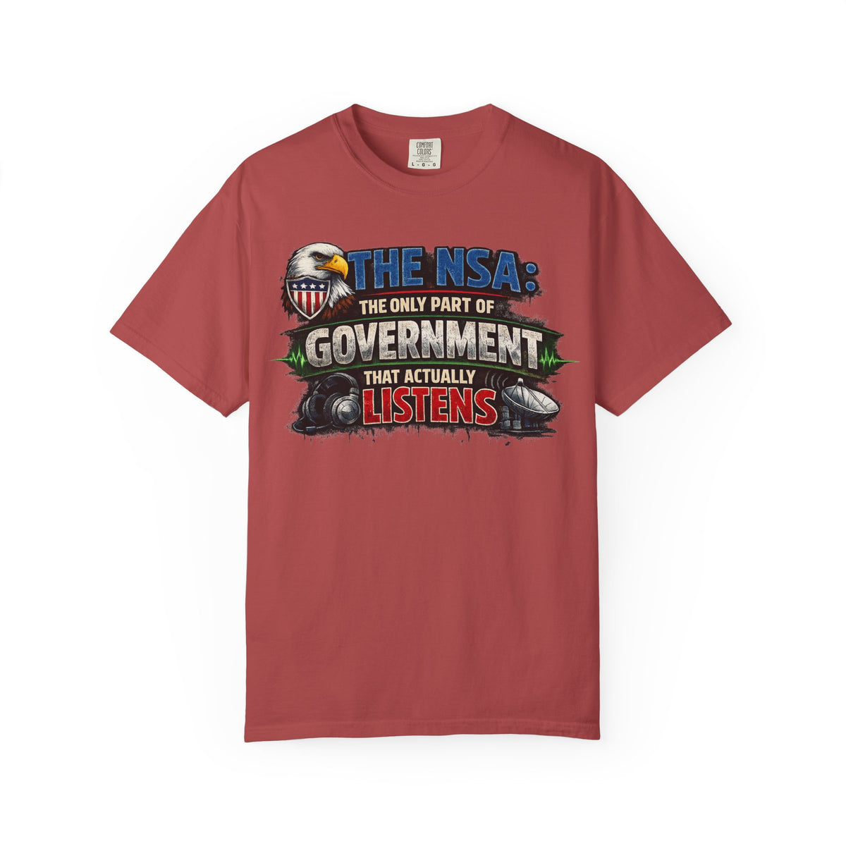 Color: Crimson | They're Always Listening - Classic |