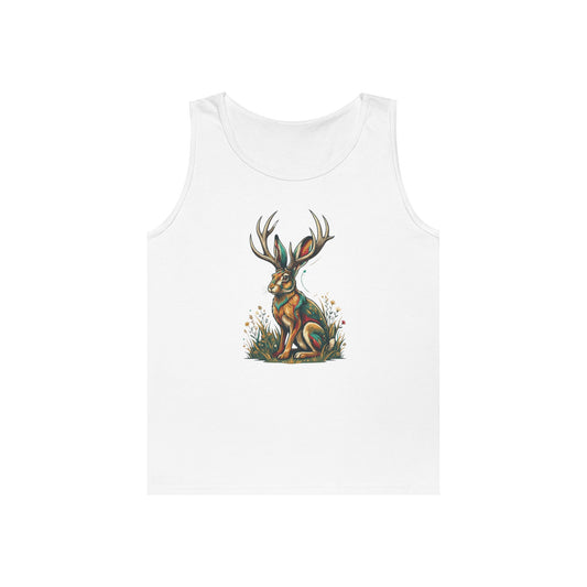 Color: White | Jackalope (American Folklore) Tank Top