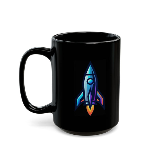 "Start The Future Is Now" Black Ceramic Mug — Graphic