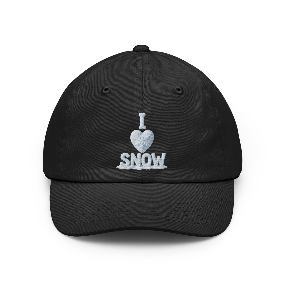 Color: Black | I Love Snow Dad Hat