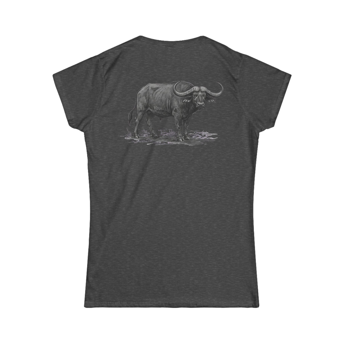 "Pencil Sketch Art Cape Buffalo" Women's Tee