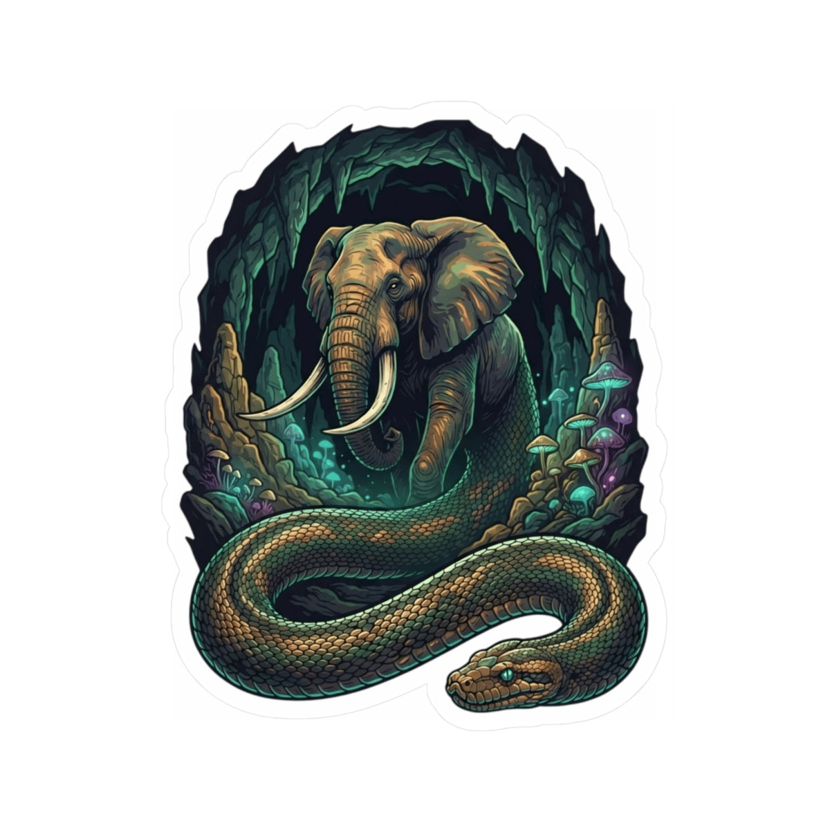"Grootslang (South African Mythology)" Sticker — Main