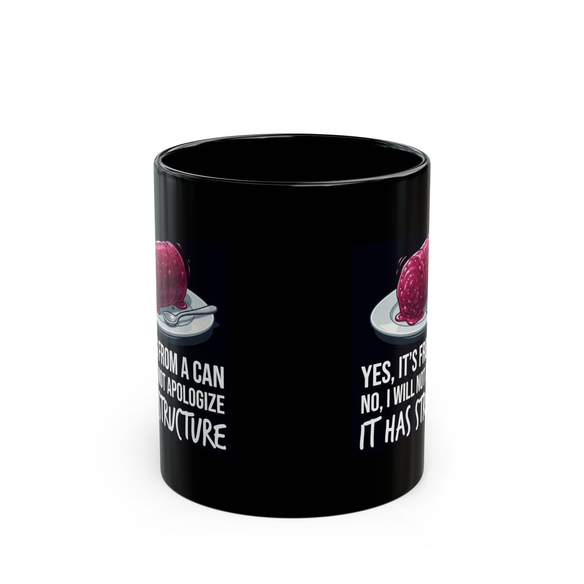 "Yes It's From A Can" Black Ceramic Mug