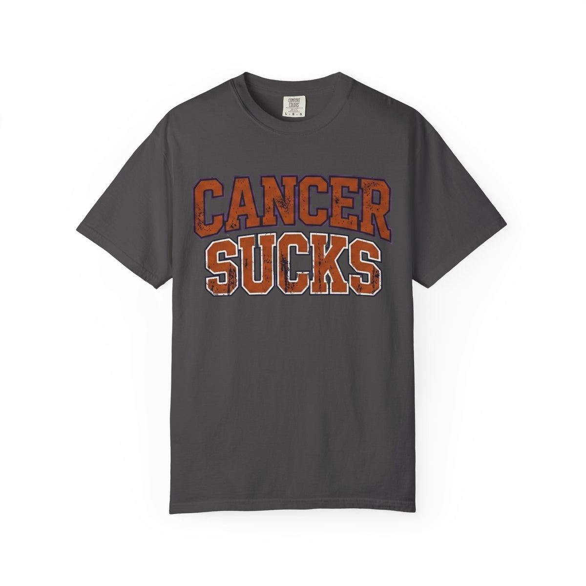 Color: Graphite | Yeah, Cancer Sucks | Garment-Dyed Tee — AttitudeShirts
