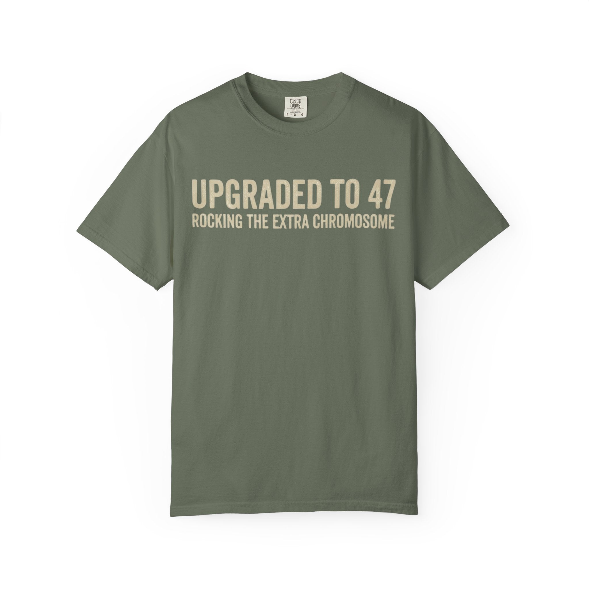 "47 Chromosomes" Unisex Garment-Dyed Tee