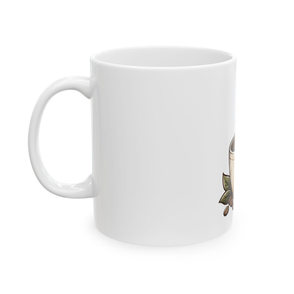 "Coffee is Delightsome" White Ceramic Mug — Graphic