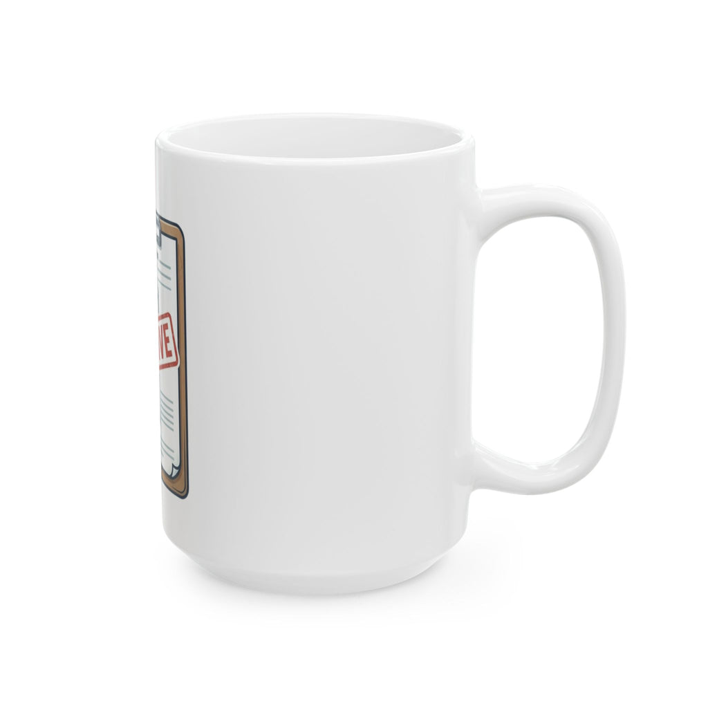 "False Positive IPA" White Ceramic Mug — Graphic