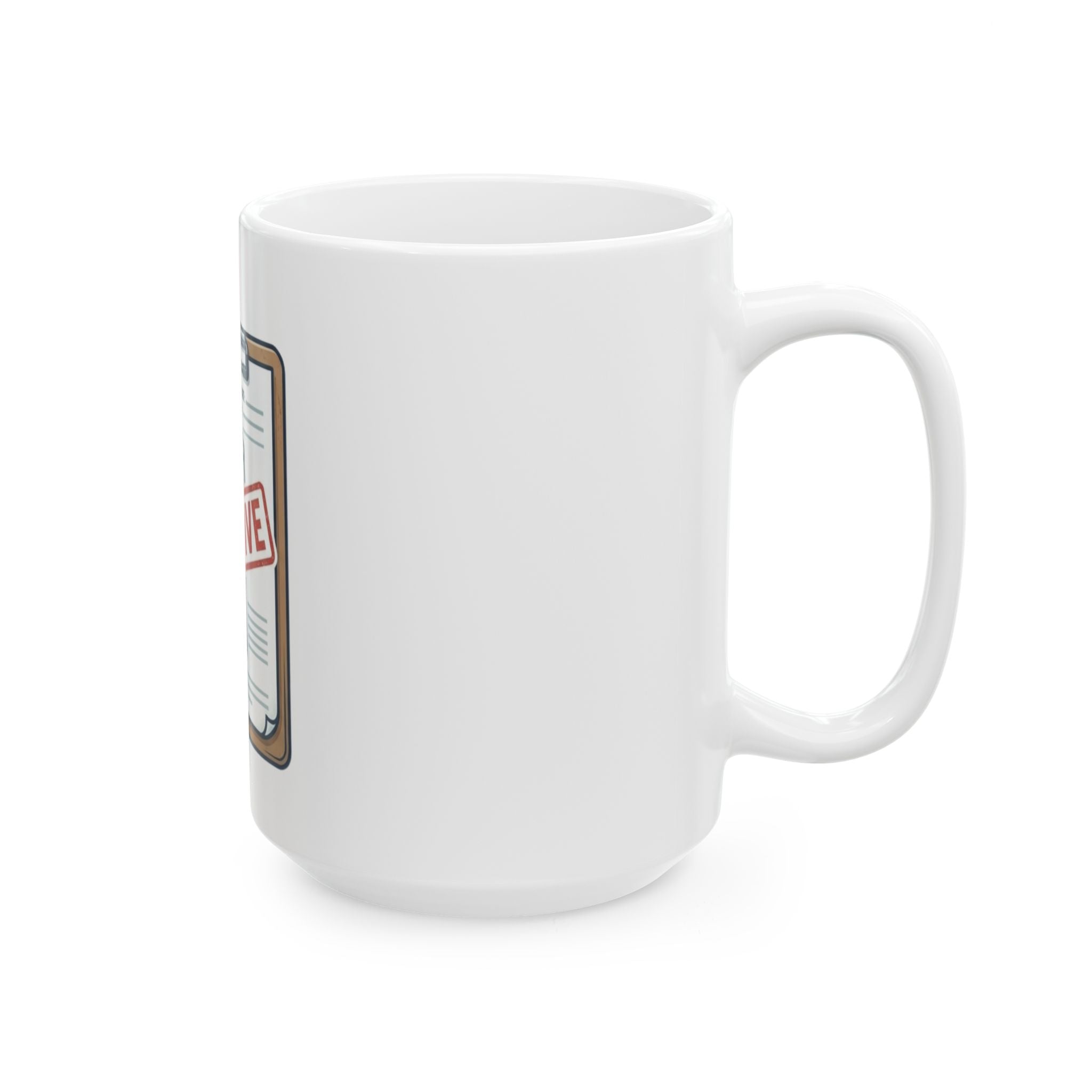 "False Positive IPA" White Ceramic Mug — Graphic