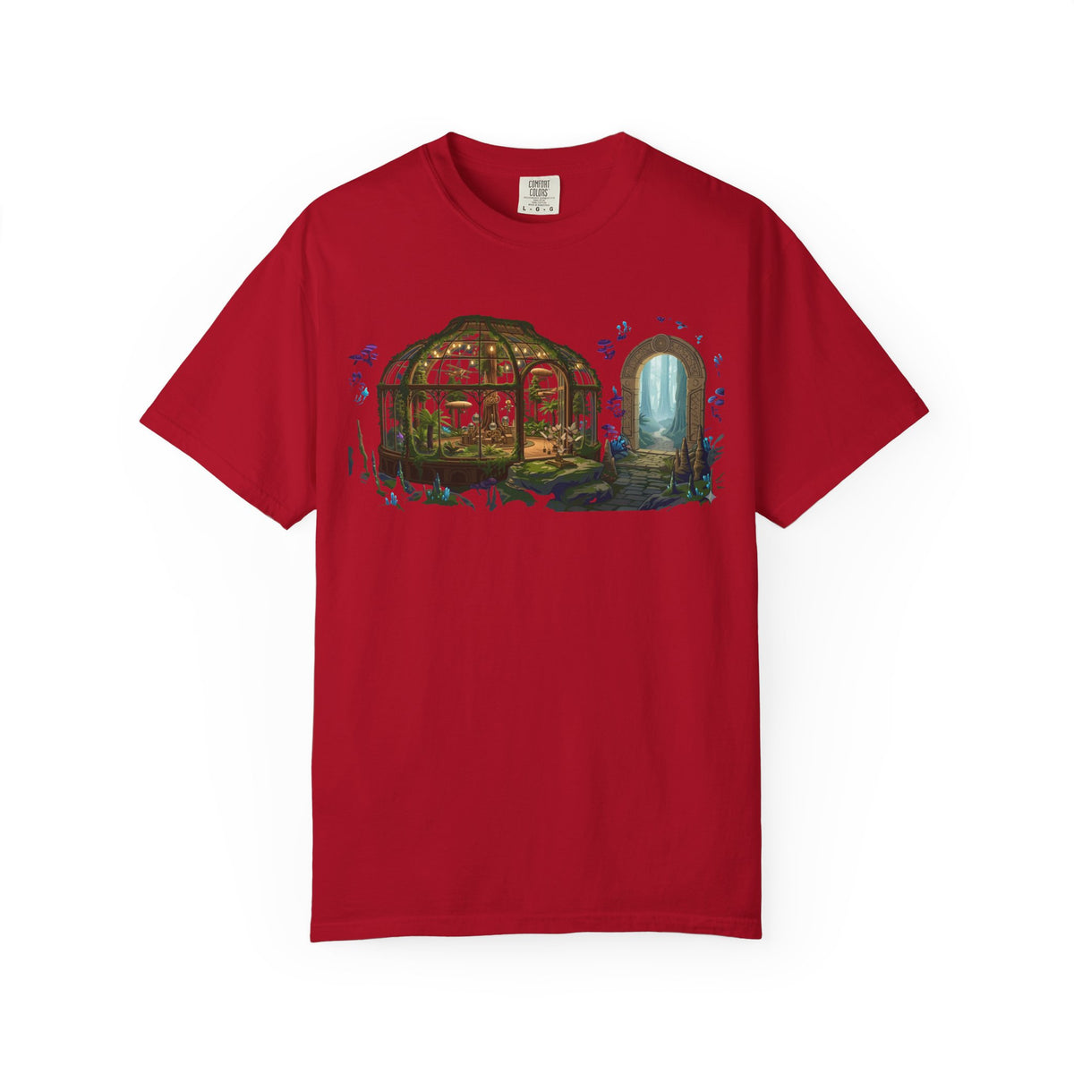 Color: Red | Terrarium Unisex Garment-Dyed Tee