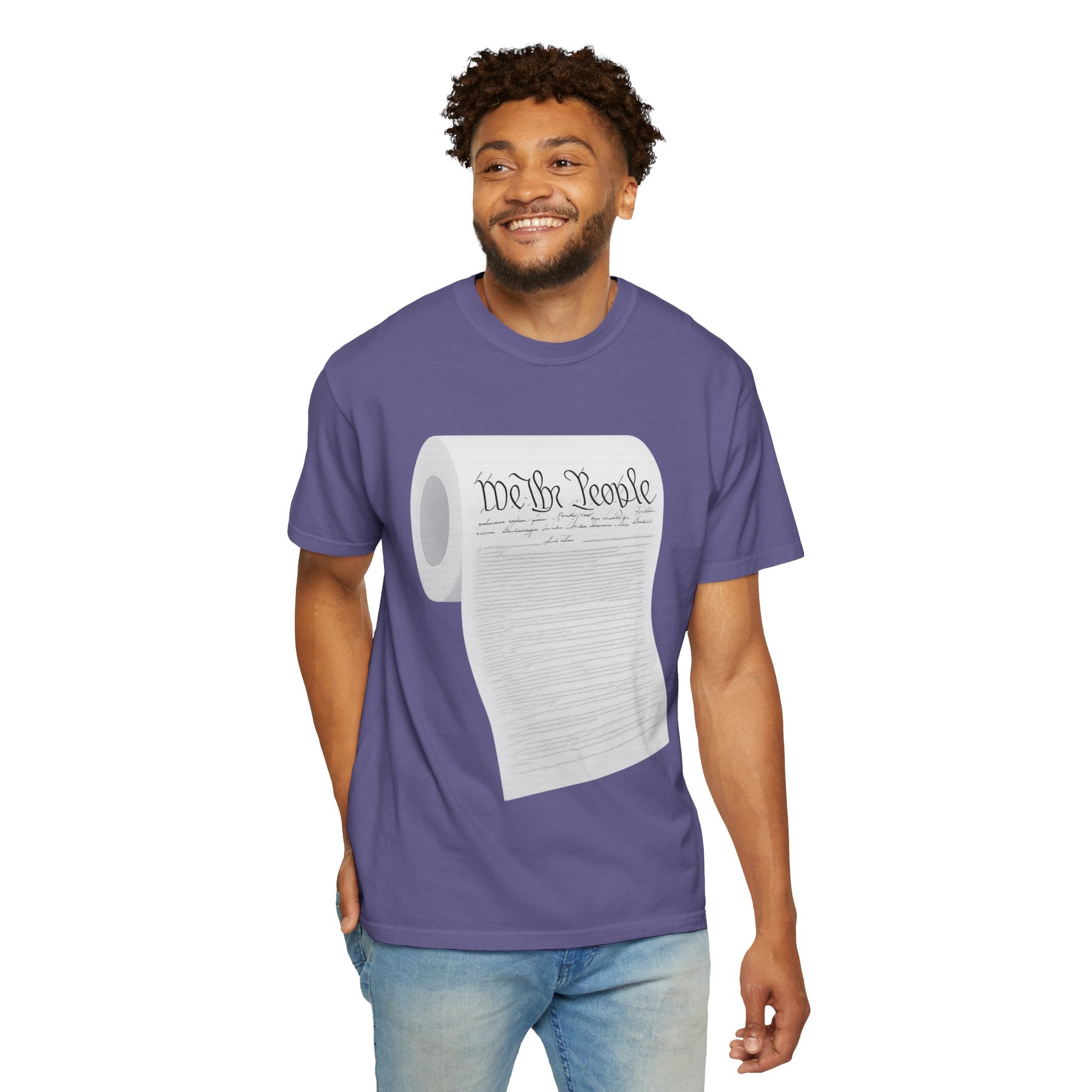 "Toilet Paper Constitution"  Unisex Garment-Dyed T-shirt