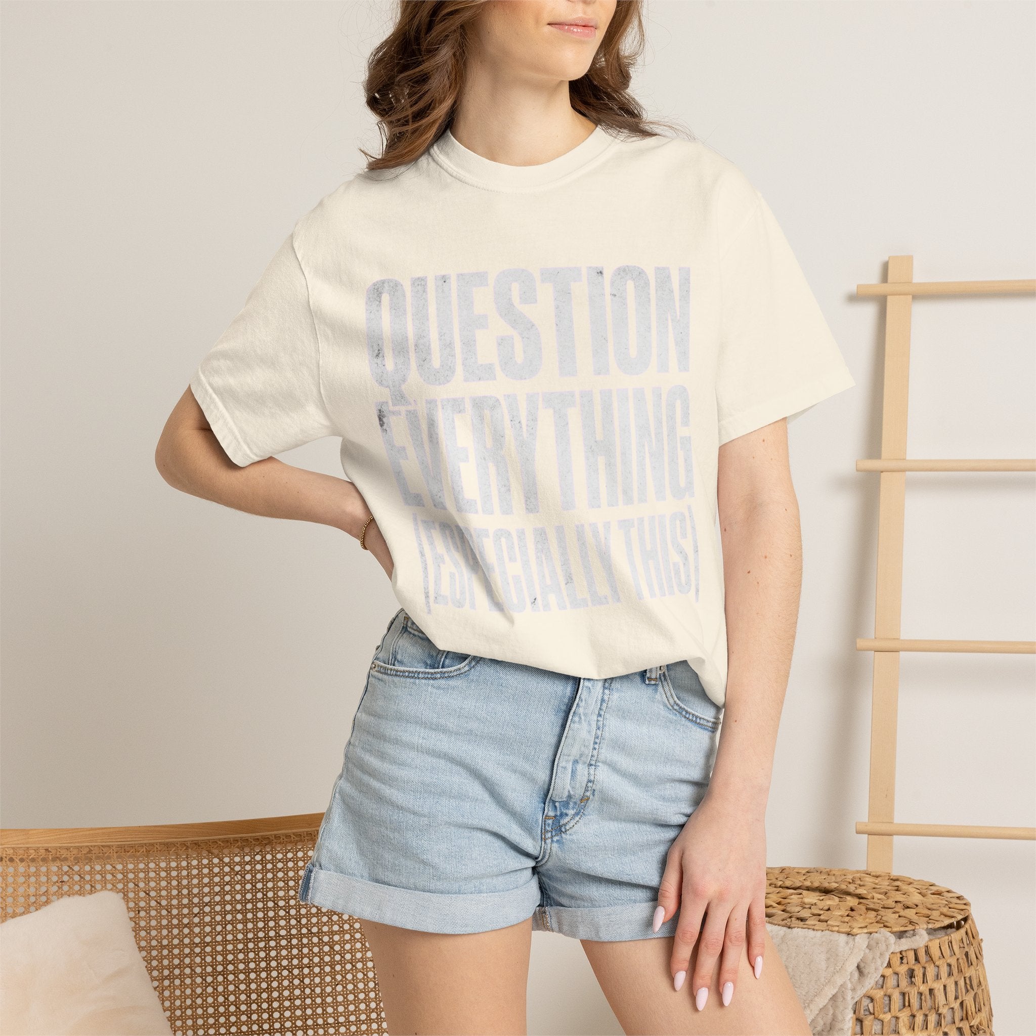 "Question Everything" Unisex Garment-Dyed Tee