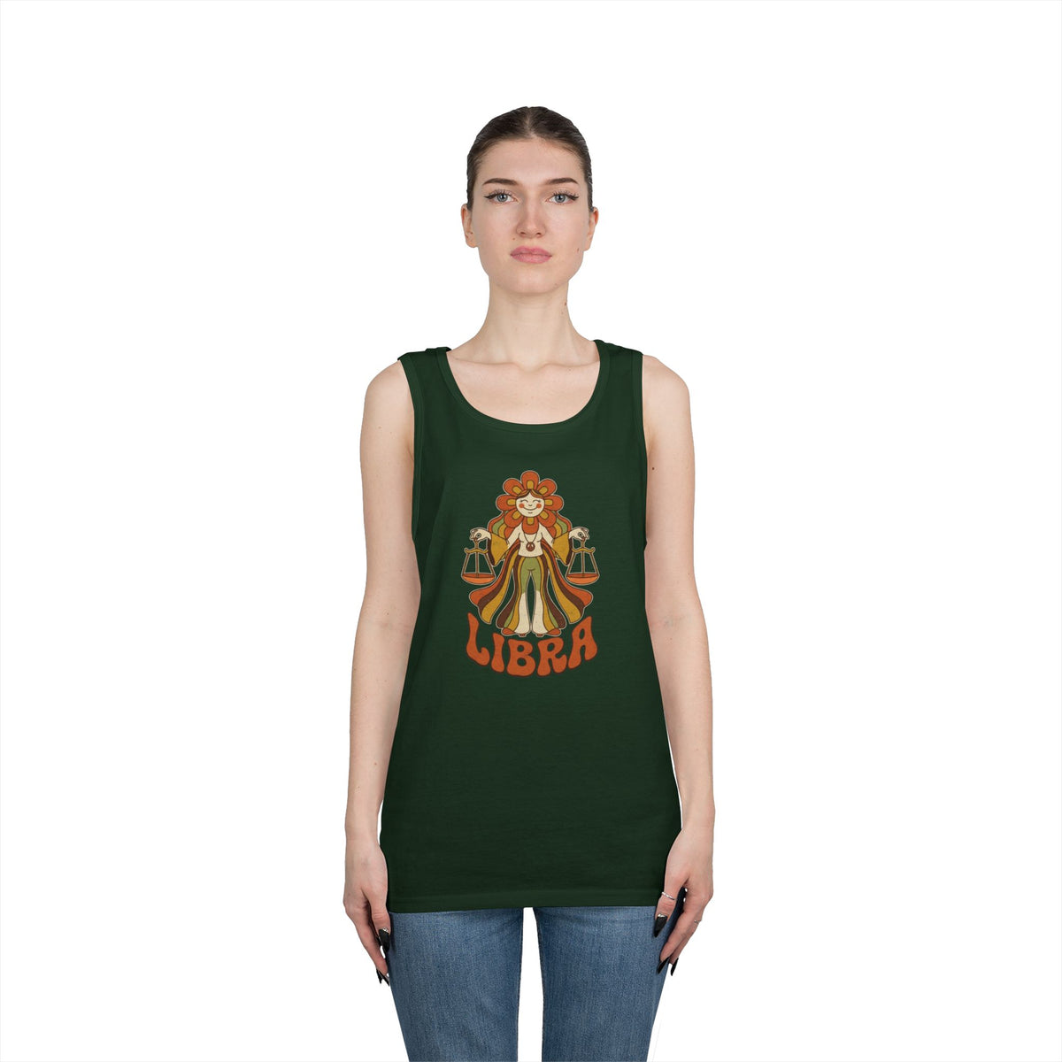 "Retro Mascot Groovy Libra" Tank Top