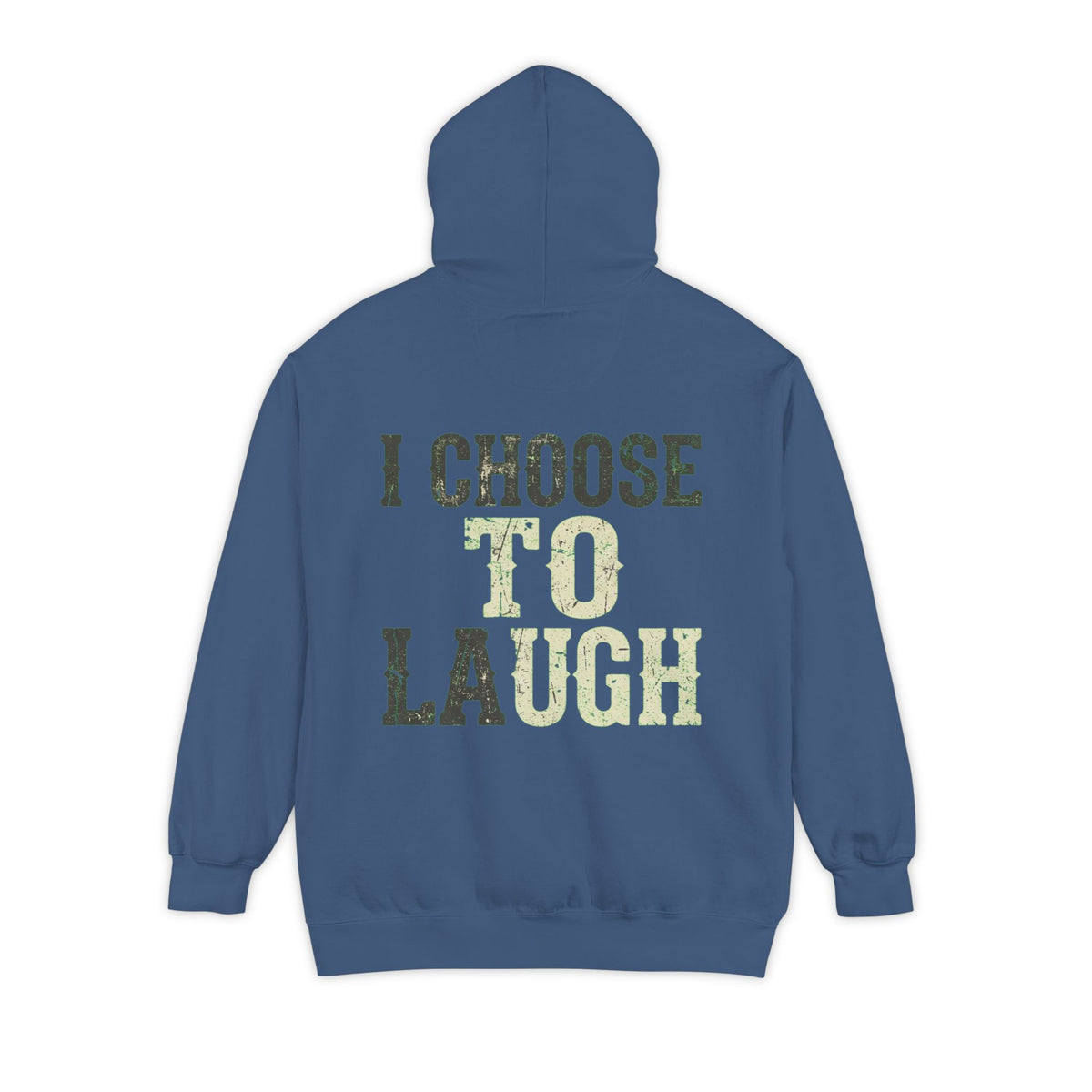 Color: True Navy | Choose to Laugh Garment-Dyed Hoodie
