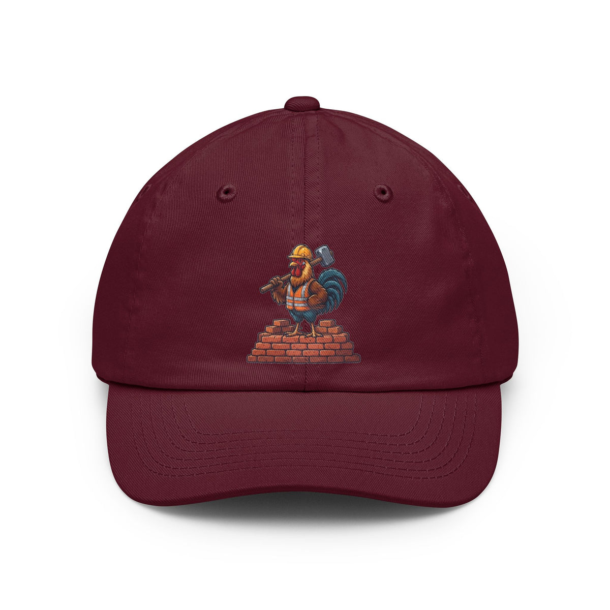 Color: Maroon | Biggest Erection in Town Dad Hat — Graphic