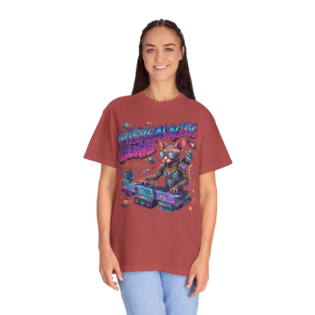"Intergalatic Beats" Unisex Garment-Dyed Tee
