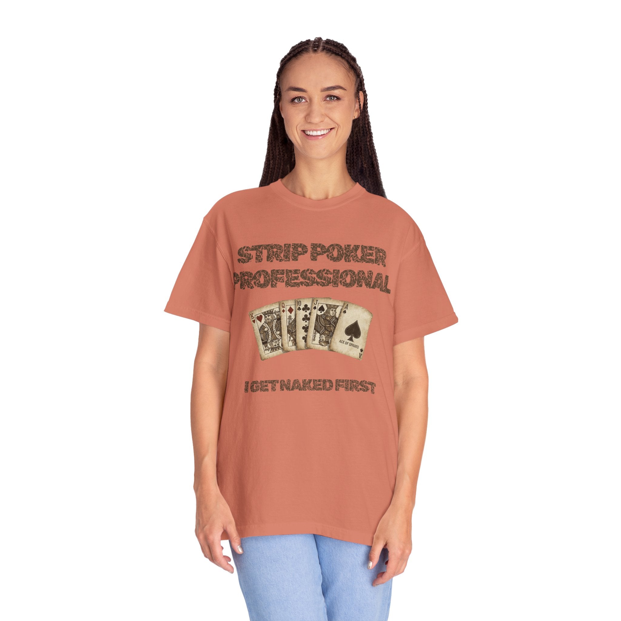 "Strip Poker Professional" Unisex Garment-Dyed Tee