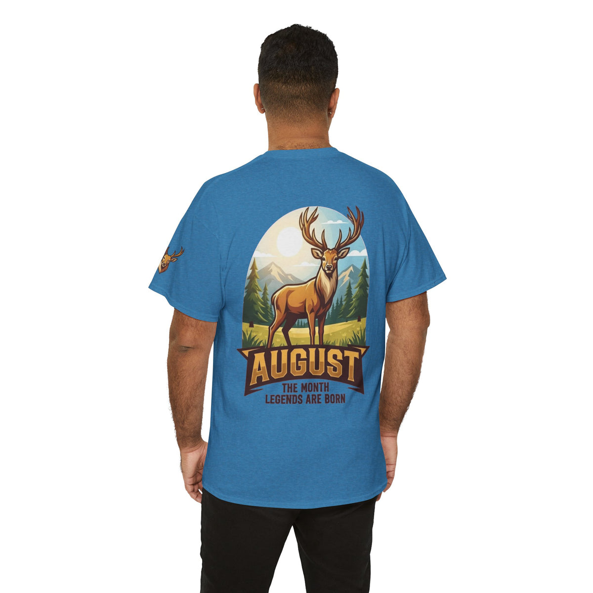 Color: Heather Sapphire | August Legend Premium Graphic Tee